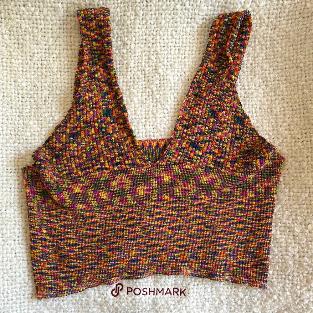 Multicolor Knit Crop Top